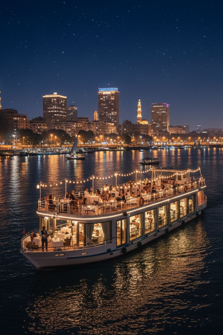 Nile River dinner cruise Cairo with entertainment